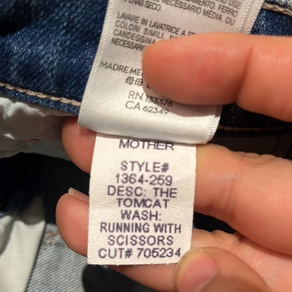 MOTHER Superior Denim The Tomcat in Running With Scissors NWT - Picture 10 of 15